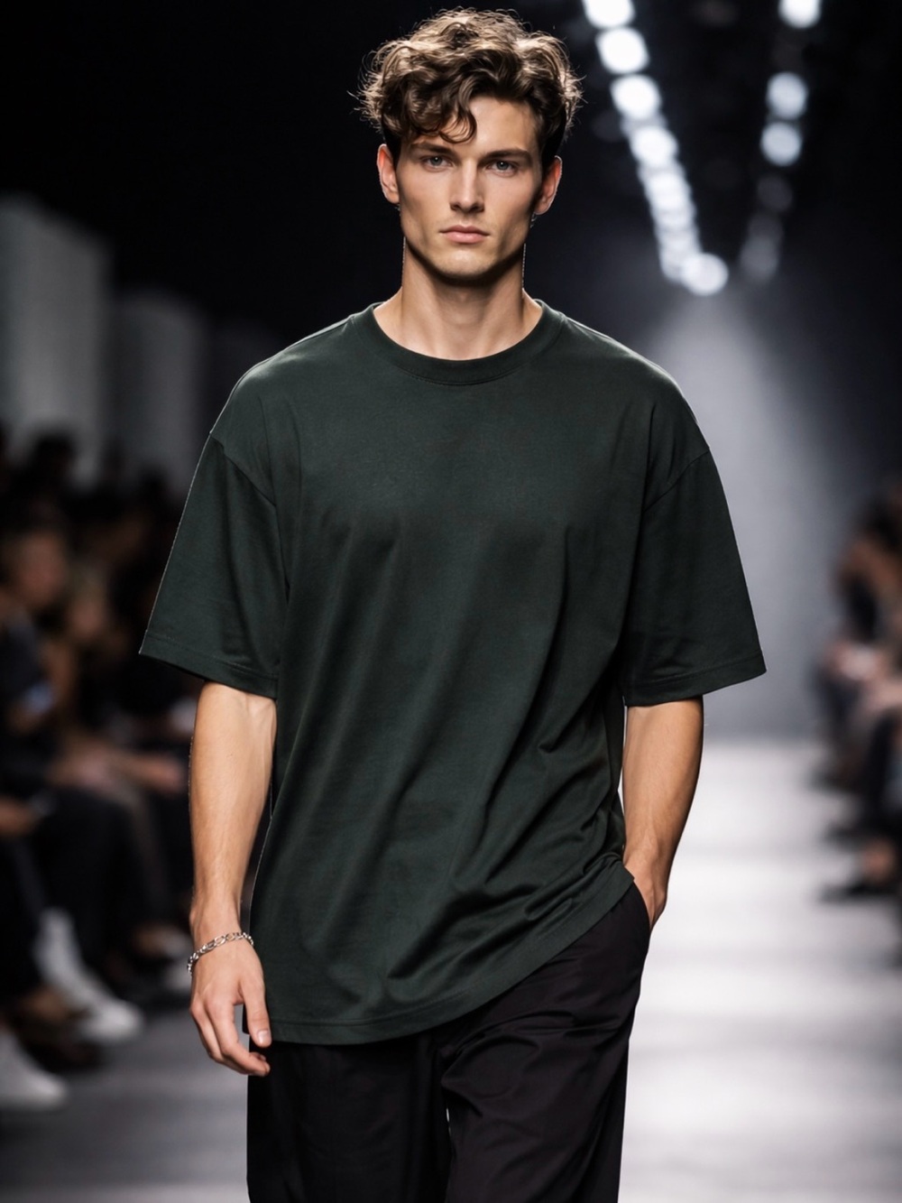 NWT Hunter Green Diadora Quality Soft Comfy relaxed fit quality short sleeve top